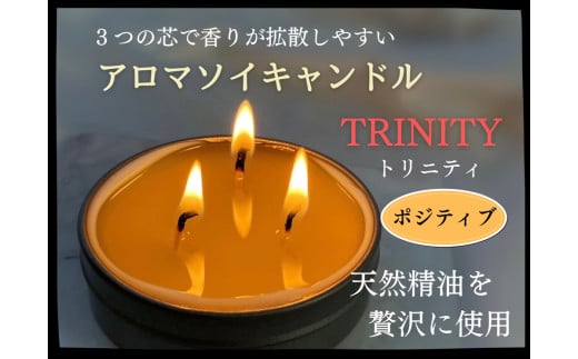 天然精油アロマソイキャンドル【TRINITY】ポジティブ　0156-2501 1027873 - 山形県上山市
