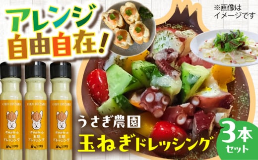 うさぎ農園 玉ねぎドレッシング 3本セット 【一般社団法人クラッシーノこうし】 [AYAB046] 2052953 - 熊本県合志市