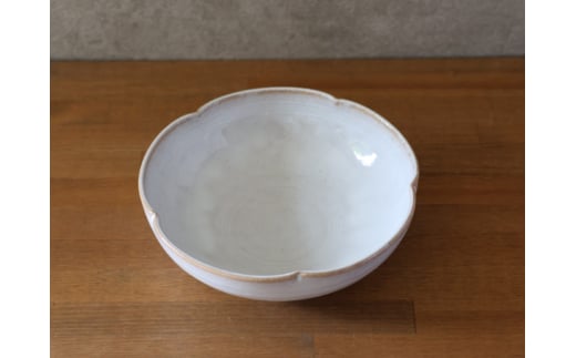 鉢 萩焼 輪花鉢 白萩釉 工芸品 |HG000927 2057543 - 山口県萩市