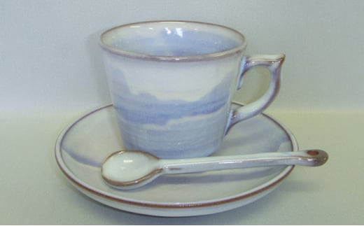 【352047000107】萩焼 萩むらさきコーヒーカップ (角) 2056979 - 山口県萩市