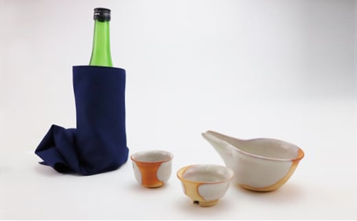 【352047000175】《萩焼》緋色冷酒器(木箱入) 2057024 - 山口県萩市
