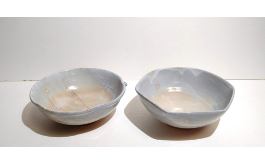 萩焼 鉢 ペア 六角&木の葉 |HG000992 2057591 - 山口県萩市