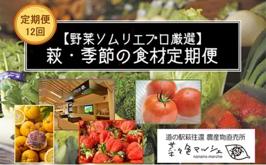 【3520470T0038】野菜ソムリエプロselect／萩・季節の食材定期便 12回コース 2057706 - 山口県萩市