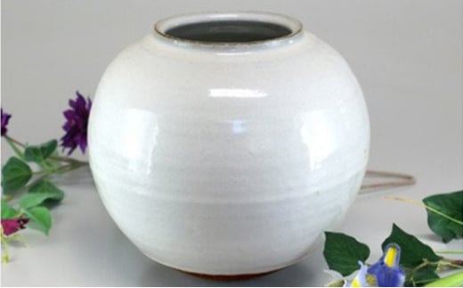 [352047000336]萩焼 白萩花器