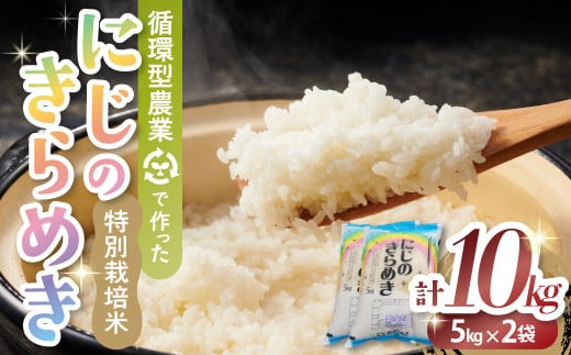 【９月中旬頃発送予定】令和７年産新米 特別栽培米 循環型農業で作った「にじのきらめき」10kg (5kg×2) 米 コメ こめ 特別栽培 先行 先行予約 精米 白米 人気 おすすめ 5kg 三重県 多気町 TC‐0609