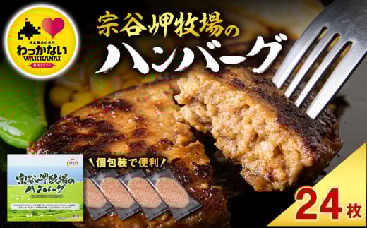<稚内ブランド認定品>宗谷岬牧場のハンバーグ 120g4枚入×6箱(合計24枚) 679495 - 北海道稚内市