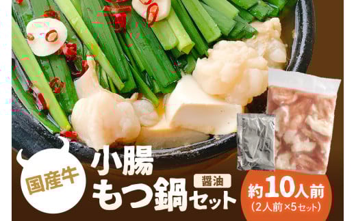 国産牛小腸もつ鍋セット(醤油)【082-0001】 2019192 - 福岡県中間市