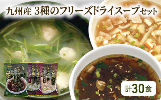 九州産 3種 の フリーズドライ スープ 