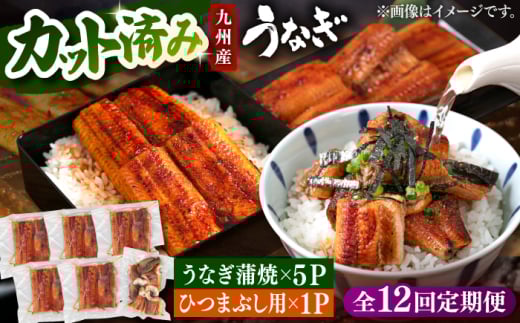 【全12回定期便】 うなぎの蒲焼 約80g×5Pとひつまぶしの贅沢セット　▼うなぎ ウナギ 鰻 カット カット済 セット 訳あり 桂川町/山水商事 [ADAH028] 2001514 - 福岡県桂川町