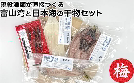 現役漁師が直接つくる富山湾と日本海の干物セット(梅)