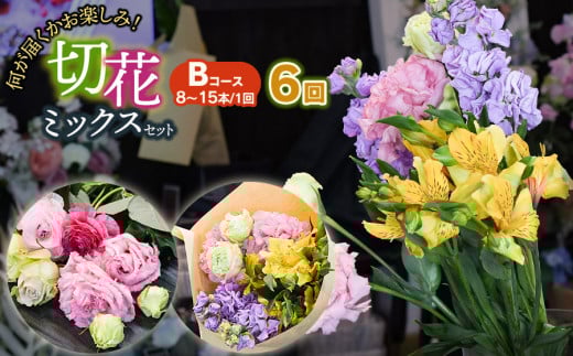 何が届くかお楽しみ★【6ヶ月定期便】鶴岡産切花ミックスセットBコース6回 花蔵(HANAZO) K-756 2058655 - 山形県鶴岡市