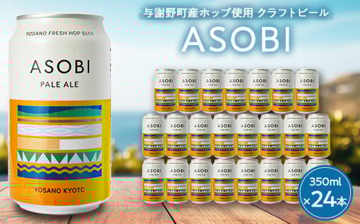 ＜与謝野町産ホップ使用クラフトビール＞ ASOBI(アソビ) 350ml×24本　ペールエール【1248907】 2046877 - 京都府与謝野町