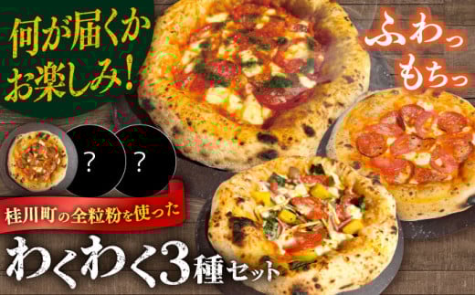 【合鴨家族の小麦使用】ピザ わくわく3枚セット(マルゲリータ・お任せ2枚）▼父の日 ピザ 冷凍 ピザ窯 ぴざ PIZZA パーティー ピッツァ 人気 本格 石窯 クリスマス　 桂川町/PIZZERIA TUTTI [ADBH005] 1479156 - 福岡県桂川町