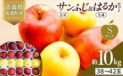 青森県産 サンふじ(3/4)・はるか(1/4)セット Sサイズ 10kg 【佐々木あきおはるこ農園】 青森りんご リンゴ 林檎 アップル あおもり 青森県 南部町 三戸 果物 くだもの フルーツ F21U-579 2114029 - 青森県南部町