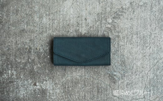 [Botanical Leather] キーケース (カラー：藍染め(ブルー))