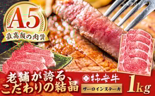 サーロインステーキ 1kg 最高級A5等級 三重県産黒毛和牛 柿安牛 1000g / サーロインステーキ a5 冷蔵 1㎏ サーロインステーキ a5 冷蔵 1㎏ サーロインステーキ a5 冷蔵 1㎏ / 亀山市 / 柿安本店 [AMBW005] 335293 - 三重県亀山市