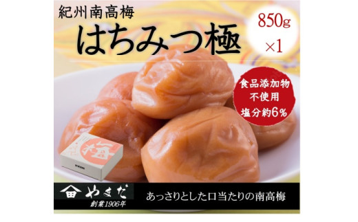 紀州南高梅はちみつ極塩分約６％（850ｇ） / 南高梅 紀州南高梅 梅 梅干し うめ 紀州 おかず はちみつ【ymdm013】 2278031 - 和歌山県串本町