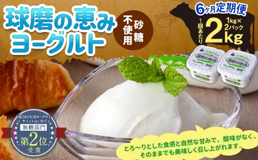 【3ヶ月定期便】 球磨の恵み ヨーグルト(砂糖不使用) 3kg(1kg×3パック)×3回 合計9kg ヨーグルト 無糖 982102 - 熊本県水上村