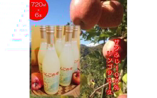 309*サンふじりんご100%ジュース720ml 6本 310247 - 長野県小川村