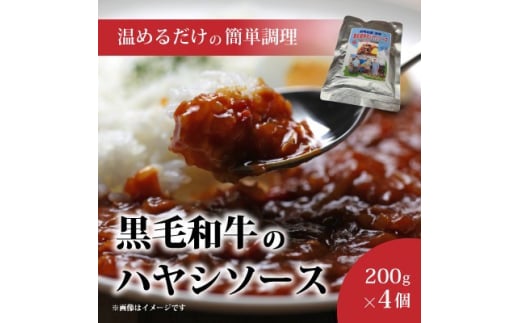 ＜小町の里・幸牛＞黒毛和牛のハヤシソース　200g×4個【1125004】
