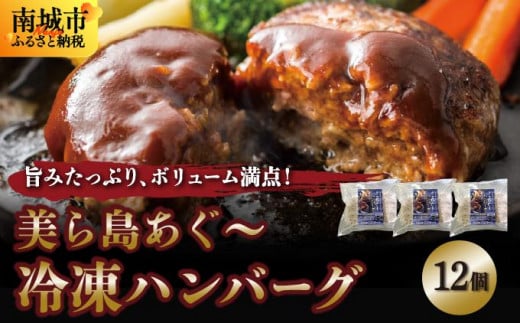 【美ら島あぐ～】冷凍ハンバーグ（12個入り）