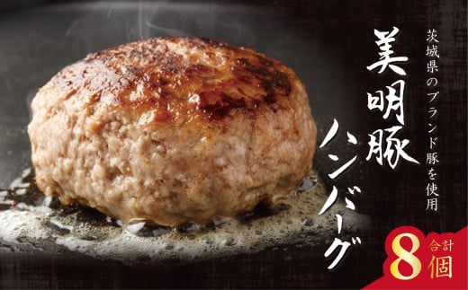 AP-11　美明豚ハンバーグ　130g　8個セット 1116094 - 茨城県行方市