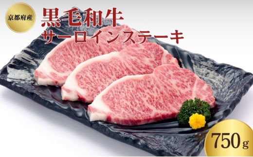 [№5334-0340]京都府産 黒毛和牛 サーロインステーキ 750g 2068021 - 京都府南丹市