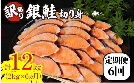 訳あり 鮭 定期便 6回 (2kg × 6回) 計12kg さけ サケ 銀鮭 切り身 切身 サイズ 不揃い サーモン ごはん のお供 おつまみ 酒の肴 魚 魚介 小魚 海鮮 海産物 おかず お米 シャケ 塩銀鮭 塩さけ 塩サケ グルメ 訳アリ 家庭用 弁当 食品 新鮮 冷凍 徳島県