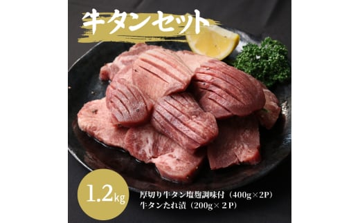 [№5334-0250]牛タン 1.2kg セット 厚切り牛タン 塩麹調味  たれ漬け 詰め合わせ 味付き牛タン 厚切り スライス 牛 牛肉 お肉 肉 タン 味付け肉 味付き肉 小分けパック 小分け 冷凍 冷凍肉 京都 京都府 南丹市 2067931 - 京都府南丹市