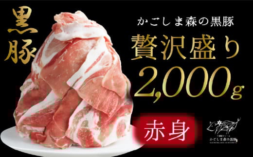 1339N 【のし対応】 「かごしま森の黒豚」2種盛り・赤身2000g KN004-001N 1441914 - 鹿児島県鹿屋市