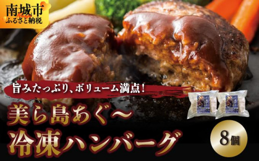 【美ら島あぐ～】冷凍ハンバーグ （８個入り）