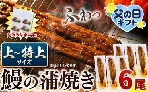 〈スピード出荷〉 うなぎ 国産 鰻の蒲焼 6尾 ＋ きざみうなぎ 30g×4袋 上～特上サイズ《3-7営業日以内に出荷(土日祝除く)》| うなぎ 蒲焼 国産 うなぎ 小分け うなぎ 国産 うなぎ 父の日 うなぎ 母の日ギフト うなぎ 簡易包装 送料無料 徳島県 上板町 1987950 - 徳島県上板町