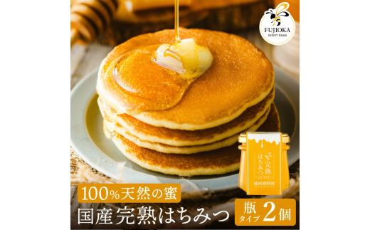 【2025年採蜜】 完熟はちみつ　240g（120g×2） 藤岡養蜂園　007FY01N. ／ 完熟 熟成 天然 ハチミツ 養蜂 蜂蜜 ミツバチ しりばり 瓶 チューブ 選べる