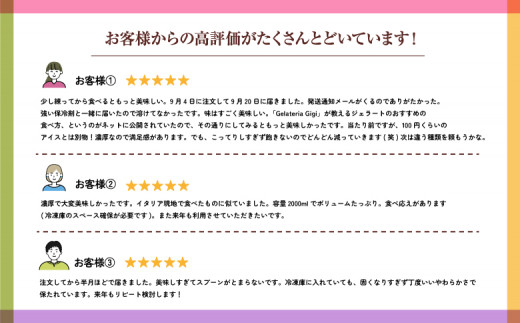 ジェラテリアGigiのイタリアンジェラート３種【カップサイズ6個】