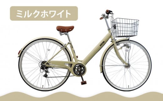 【エイリン】【組立済み発送】＜色選択可能＞シティサイクル27型 THS276NROL［ 京都 自転車専門店 完成車でお届け 27インチ ファミリー サイクル おしゃれ 人気 おすすめ 自転車 ママチャリ 街乗り スポーツ アウトドア ギフト 通販 送料無料 ふるさと納税 ］【ミルクホワイト】 2068357 - 京都府京都市