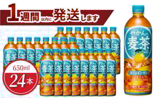やかんの麦茶 from 爽健美茶 PET 650ml(24本入) 1484807 - 滋賀県守山市