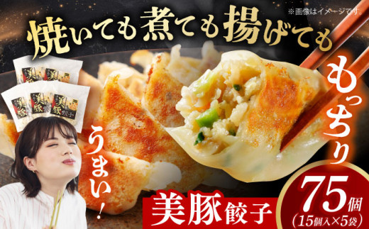 【スピード発送】美豚餃子 15個入×5袋 長崎県/有限会社長崎フードサービス [42ADAB013]  ぶた 豚肉 おかず 簡単 1356151 - 長崎県長崎県庁