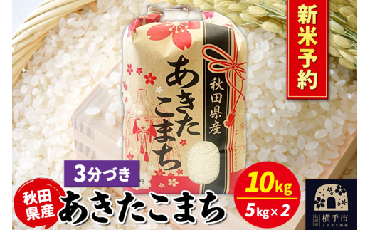《令和7年産 新米受付》あきたこまち 10kg(5kg×2袋)【3分づき】秋田県産 こまちライン 2059678 - 秋田県横手市