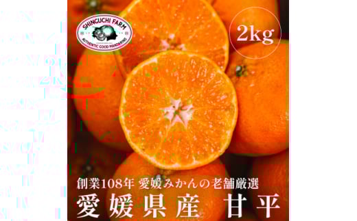 創業百八年 愛媛みかんの老舗＜甘平2kg＞家庭用＜新口農園＞＜C70-10＞【1451141】 1012893 - 愛媛県八幡浜市