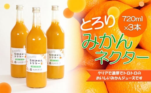 とろり みかんネクター 720ml×3本［IKE226］ 2071204 - 和歌山県和歌山市
