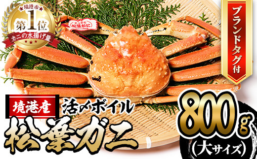 ＜11月中旬～順次発送予定＞＜平日着※指定日不可＞活〆ボイル松葉蟹(大/800g～)【sm-AL012-A】【マルツ】 1327239 - 鳥取県境港市
