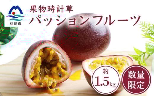 <先行受付>トロピカルパッションフルーツ約1.5Kg A3-50【1166520】 1528025 - 鹿児島県枕崎市