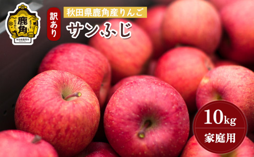 《先行予約》秋田県鹿角産りんご 雪国育ちの 訳あり「サンふじ」家庭用 10kg（28～46玉入）【山麓園】●2025年11月下旬発送開始 鹿角りんご 家庭用 食感 果汁 リンゴ 完熟 旬 県産 りんご お中元 お歳暮 贈り物 グルメ ギフト 故郷 秋田 あきた 鹿角市 鹿角 送料無料  1356217 - 秋田県鹿角市