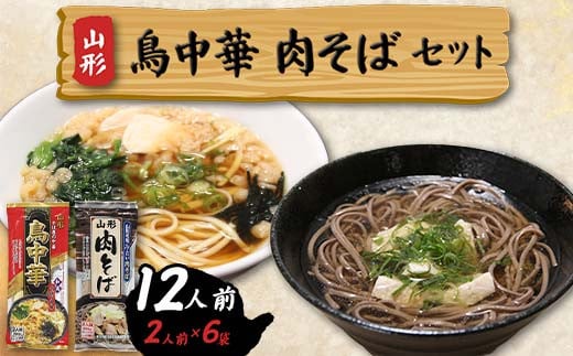 鳥中華肉そばセット12人前（2人前1袋×合計6袋）TN-6 F2Y-4332