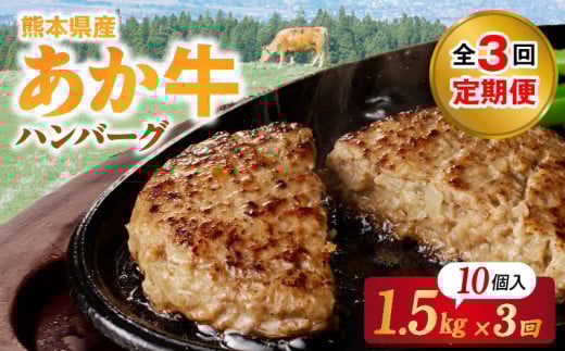 T1-1336_3【定期便3回】桜屋　赤牛ハンバーグ150ｇ×10個