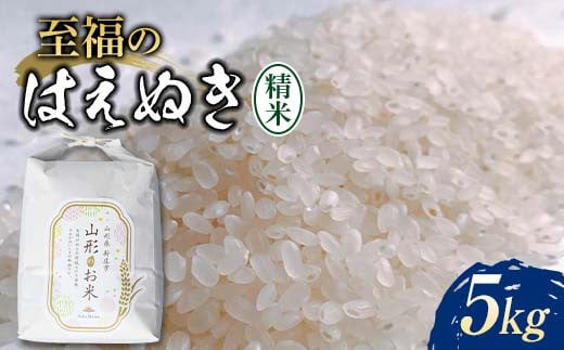 【先行予約】 令和7年産 至福のはえぬき5kg 米 お米 おこめ 山形県 新庄市 F3S-2415 614176 - 山形県新庄市