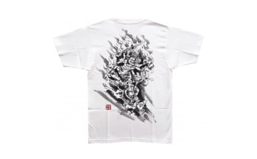 手描きTシャツ 仏画 大威徳明王 白 (半袖 Lサイズ)【1615024】 2078508 - 大阪府和泉市