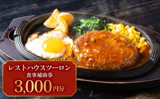 レストハウス ツーロン 食事補助券 3,000円分 富山県 氷見市 観光 旅行 補助券 