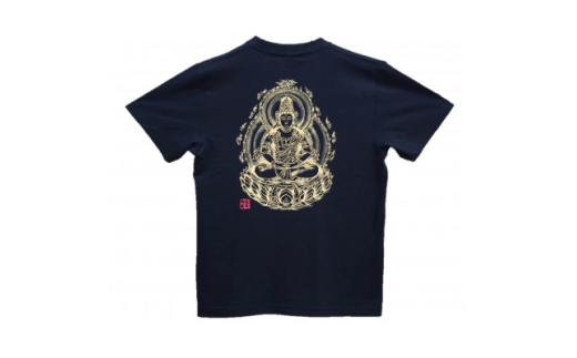 手描きTシャツ 仏画 大日如来 黒 (半袖 Sサイズ)【1615081】 2073721 - 大阪府和泉市