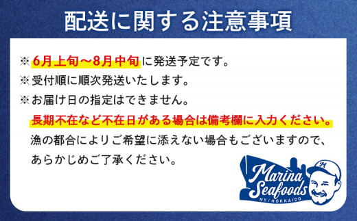 【6月上旬〜8月中旬発送予定】北海道産 塩水ウニ 100g
